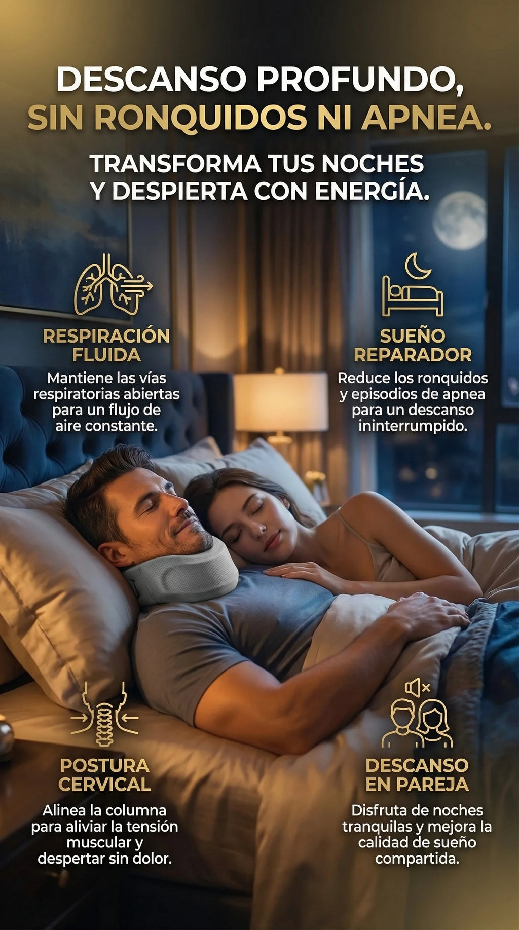 Soporte Cervical Importado Apnea del Sueño