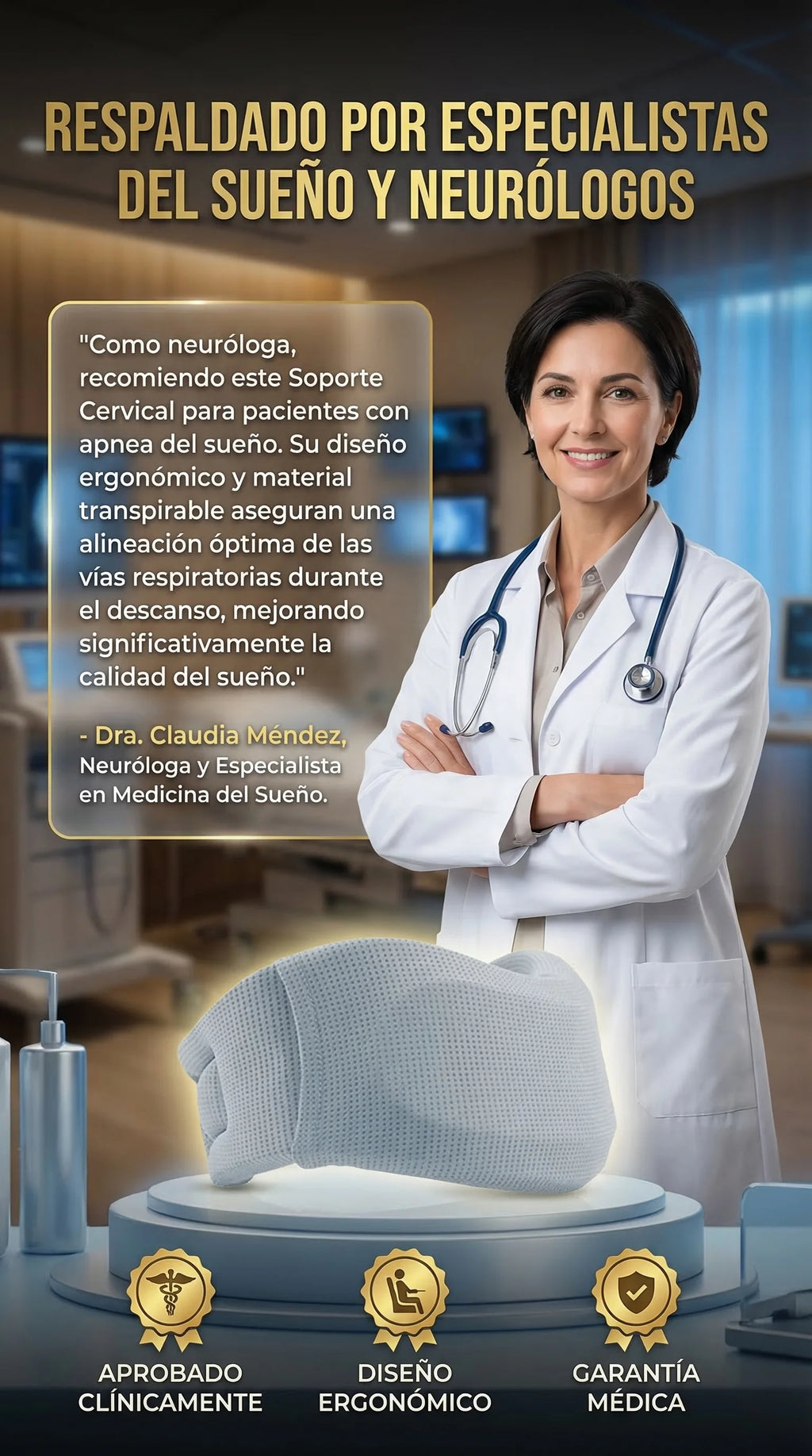 Soporte Cervical Importado Apnea del Sueño